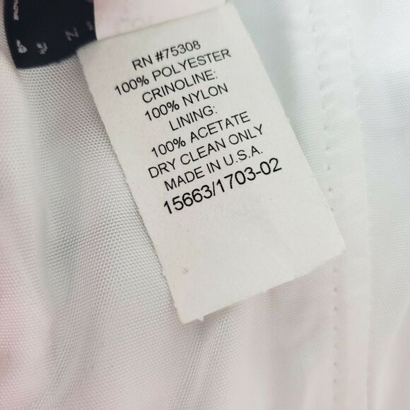 Niki Livas Pin Up Fit Flare Dress Polka Dot Ruched Bandeau Sash Strapless White - Picture 11 of 11